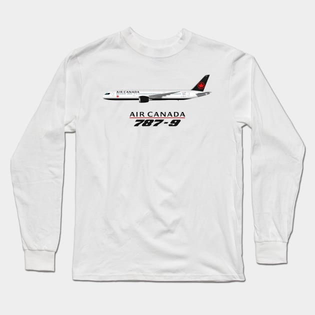 Air Canada 787 Long Sleeve T-Shirt by SteveHClark